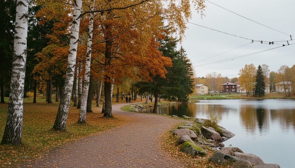 Городской парк осенью